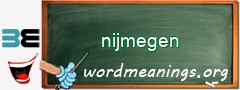 WordMeaning blackboard for nijmegen